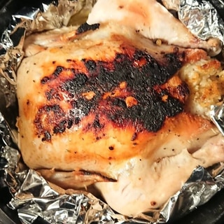 ダッチオーブンで作る丸鶏（ローストチキン）